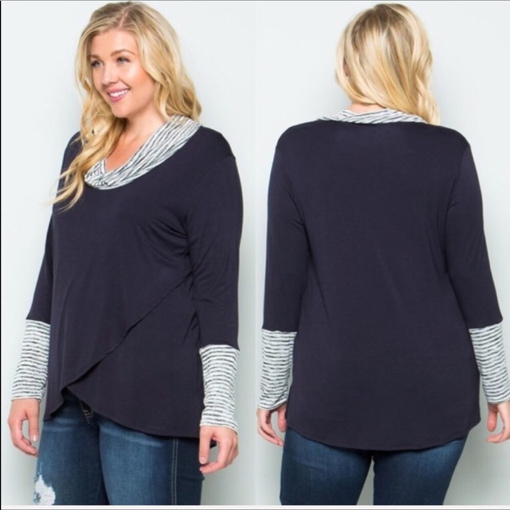 Plus size long sleeve top.